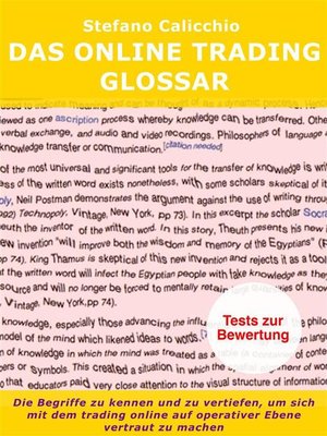 cover image of Das online trading glossar